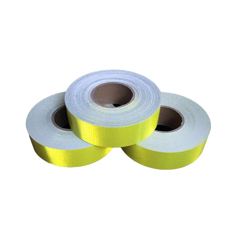 Self-Adhesive Reflective Tape High Visibility Fluorescent Yellow Reflective Warning Tape for Van Car Traffic Sign