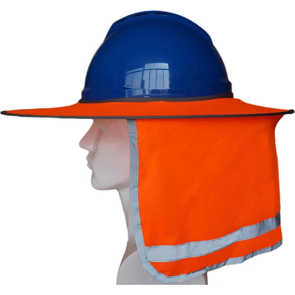 Hard Hat Sun Shade Hat Polyester Mesh Sun Shade Protection With Safety High Visibility Reflective Stripe