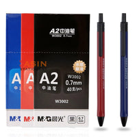 M&G Semi Gel Writing Ball Point Pen 0.7mm Black/Blue/Red Economic Ball Pen for School and Office Gift Supply  Ballpoint