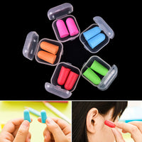 2Pcs Anti-Noise Soft Ear Plugs Sound Insulation Ear Protection Earplugs Sleeping Plugs for Travel Noise Reduction With Case