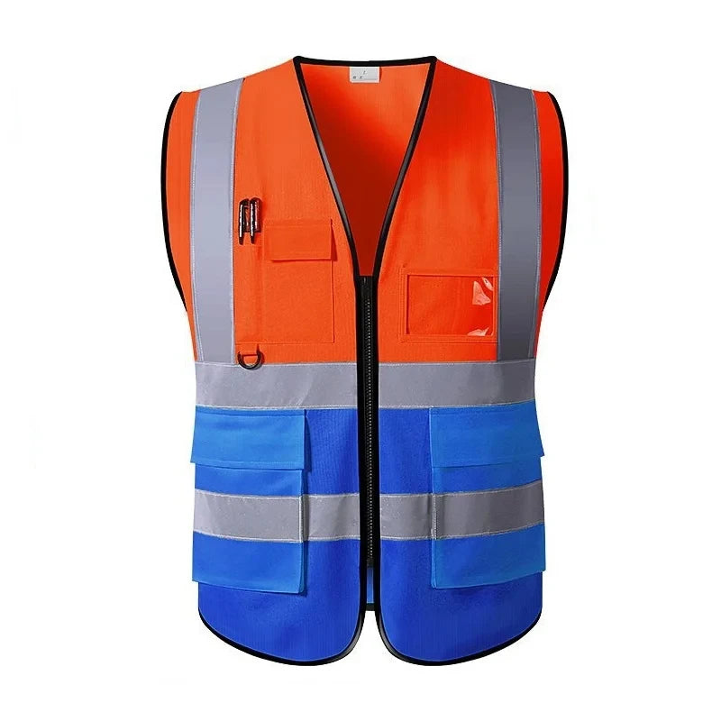 Reflective Safety Vest High Visibility  XXXL Motorcycle Jacket Safety Vest Fluorescent Signal Police for Men Woman