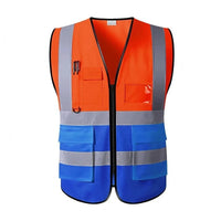 Reflective Safety Vest High Visibility  XXXL Motorcycle Jacket Safety Vest Fluorescent Signal Police for Men Woman