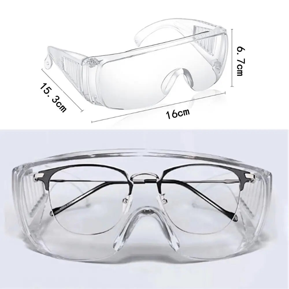 Safety Goggles Glasses Transparent Dust-Proof Glasses Workplace Lab Dental Eyewear Splash Eye Protection Anti-Wind Glasses