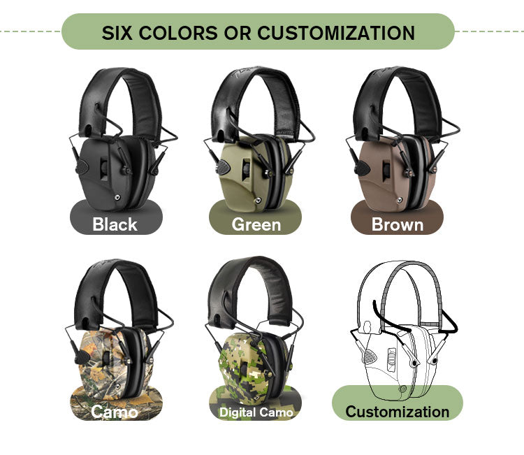 Electronic Hunting Headphones Shooting Hearing Protection Amplifier Ear Muffs