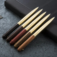 1pcs Upscale Business Office Gift Stationery Ballpoint Pen Metal Wooden Rotate Signing Pen Fashion 0.5mm Office Writing Pens