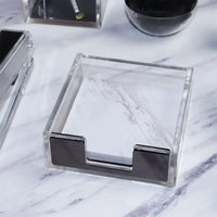 Gift Box Packing Office Acrylic Desk Organizer Set Black Color Desk Organizers Office Supplies