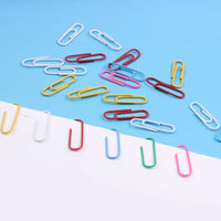 50pcs / Set of 28mm Colorful Paper Clips Paper Clips Notes Classified Clips Children'S Student Stationery School Office Supplies