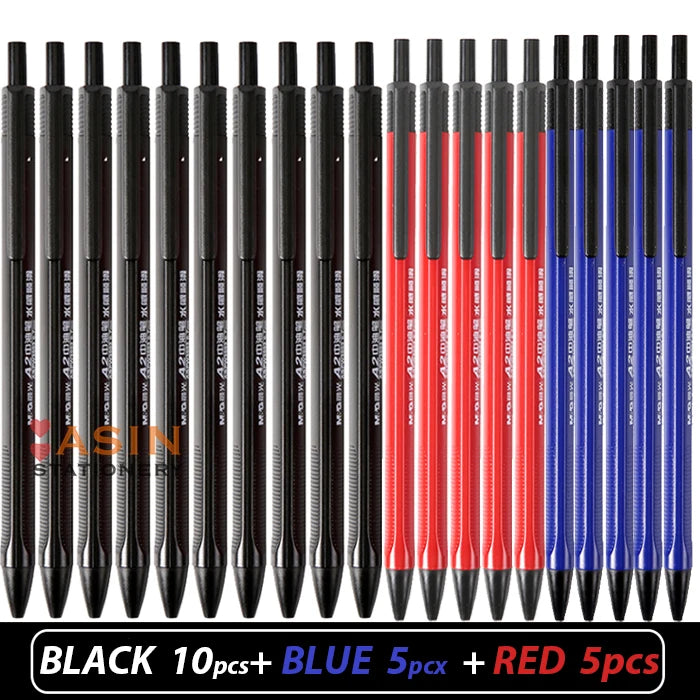 M&G Semi Gel Writing Ball Point Pen 0.7mm Black/Blue/Red Economic Ball Pen for School and Office Gift Supply  Ballpoint