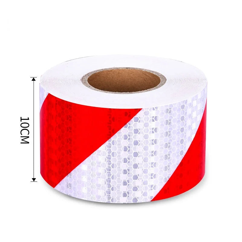 10cmx25m PVC Self-Adhesive Reflective Safety Tape Road Traffic Construction Site Reflective Warning Arrow Sign Sticker