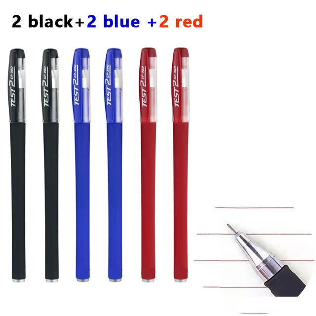 3+20Pcs Gel Pen and Refill Black Blue Red Ink Bullet 0.5mm Gel Pens School&Office Supplies Stationery With Free Shipping