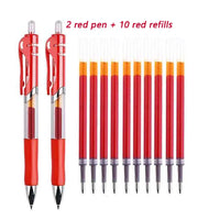 3+20Pcs Gel Pen and Refill Black Blue Red Ink Bullet 0.5mm Gel Pens School&Office Supplies Stationery With Free Shipping