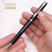 Custom Logo Gift Pens Metal Ballpoint Pen 1.0 Mm Black Ink  Business Logo Personalized Gift Pen Engrave Name Logo Text MOQ 50pcs