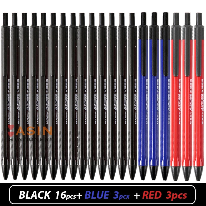 M&G Semi Gel Writing Ball Point Pen 0.7mm Black/Blue/Red Economic Ball Pen for School and Office Gift Supply  Ballpoint