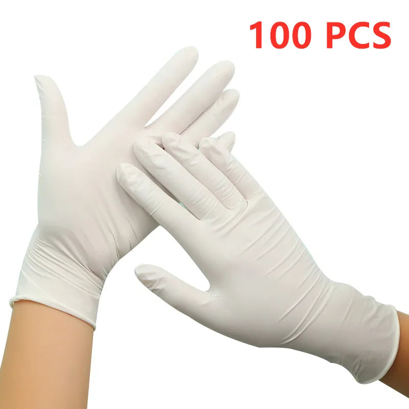 50/100pcs Disposable Nitrile Latex Rubber Gloves Dishwashing/Kitchen/Work//Garden/Household Cleaning Gloves Black/Blue Gloves