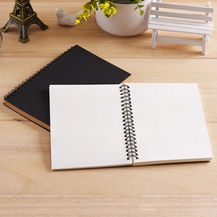 Creative Stationery Notebooks Retro Kraft Paper Coil Sketchbook Wholesale Graffiti Blank Notebook