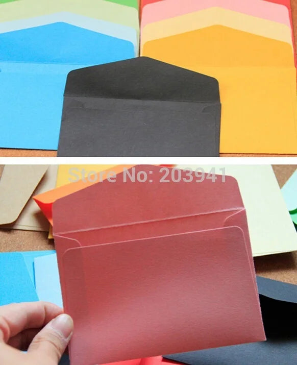 20pcs/Lot  Candy Color Mini Envelopes DIY Multifunction Craft Paper Envelope for Letter Paper Postcards School Material