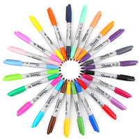 Sharpie Marker Pen Set 12/24 Colored Art Marker Eco-Friendly Fine Point Permanent Oil Marker Pens Colored Office Stationery