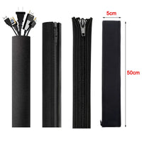 Zipper Cable Sleeve Flexible Wire Cable Management Cable Wire Protector Computer Cable Organizer PC Cable Management Cover