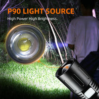 Powerful Rechargeable LED  Flashlights Torch EDC Flashlight Waterproof Hunting  Tactical 18650 Battery  Flashlight