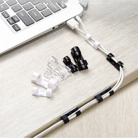 20pcs Cable Organizer Clips Cable Clips Management Cable Organizer ABS Wire Cord Holder USB Charging Data Line Protector