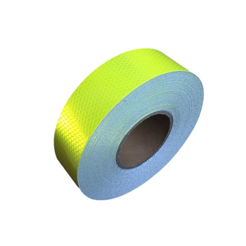 Self-Adhesive Reflective Tape High Visibility Fluorescent Yellow Reflective Warning Tape for Van Car Traffic Sign