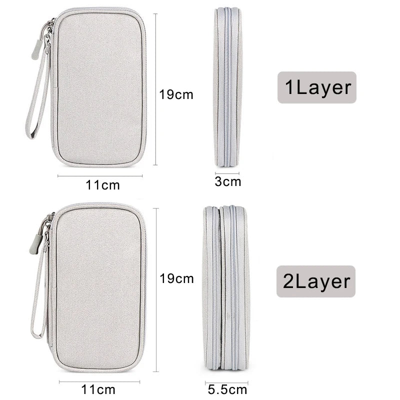 Travel Cable Bag Portable Digital Storage Pouch Waterproof Electronic Accessories Storage Bag Travel Organizer Cable Organizer