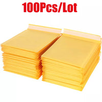 100pcs/Lot Kraft Paper Bubble Envelopes Bags Different Specifications Mailers Padded Shipping Envelope With Bubble Mailing Bag