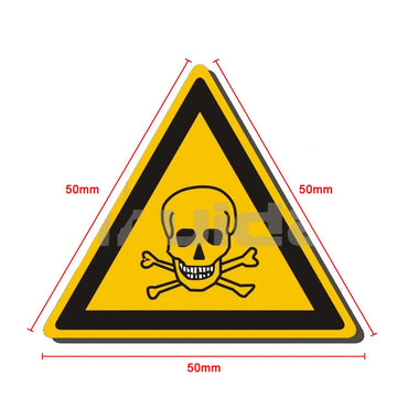 5Pcs/Set Laser/Toxic Warning Stickers Signs Security Work Safety Warning Labels Water-Proof Oil-Proof Wall Machine Tags Sticker